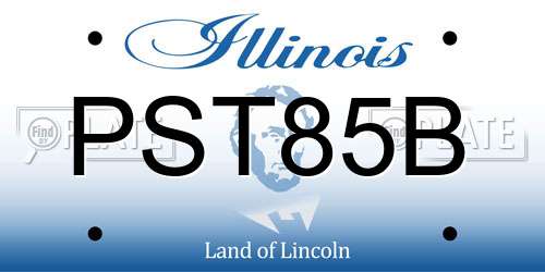 PST85B Illinois License Plate