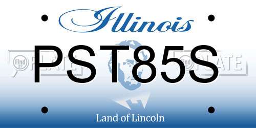 PST85S Illinois License Plate