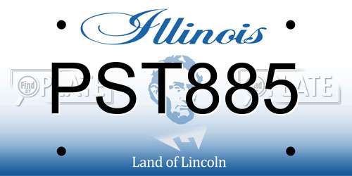 PST885 Illinois License Plate