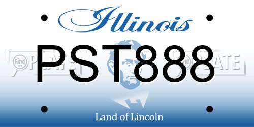 PST888 Illinois License Plate