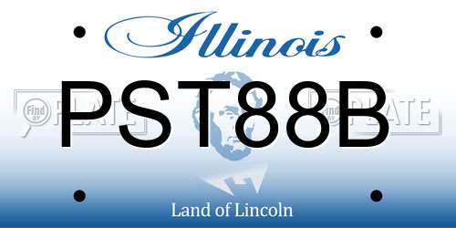 PST88B Illinois License Plate