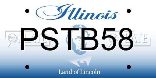 PSTB58 Illinois License Plate