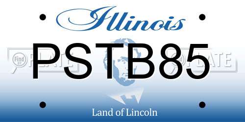 PSTB85 Illinois License Plate