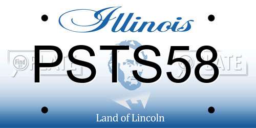 PSTS58 Illinois License Plate