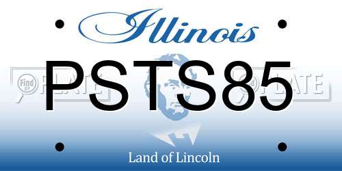 PSTS85 Illinois License Plate