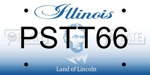 PSTT66 Illinois License Plate