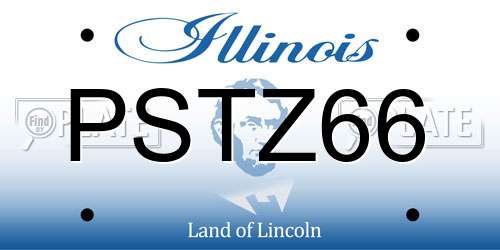 PSTZ66 Illinois License Plate