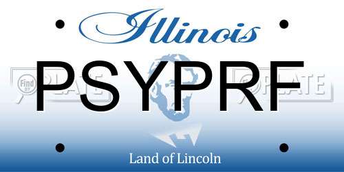 PSYPRF Illinois License Plate