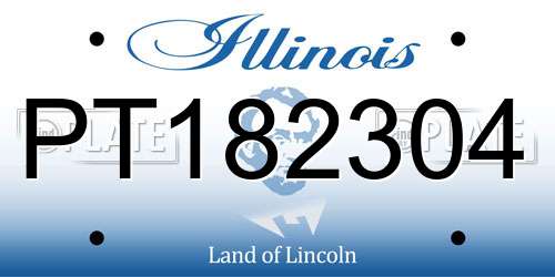 PT182304 Illinois License Plate