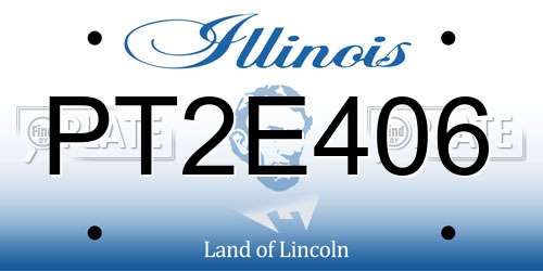 PT2E406 Illinois License Plate