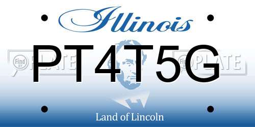 PT4T5G Illinois License Plate