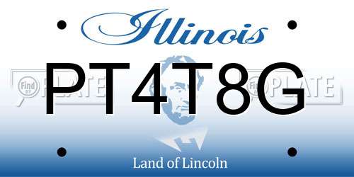 PT4T8G Illinois License Plate