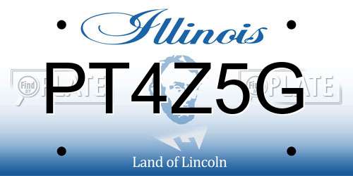 PT4Z5G Illinois License Plate