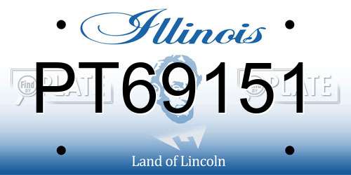PT69151 Illinois License Plate