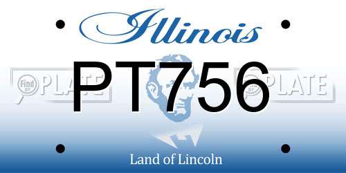 PT756 Illinois License Plate