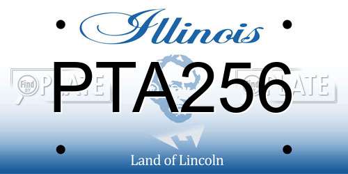 PTA256 Illinois License Plate