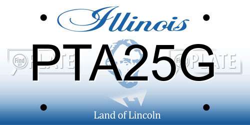 PTA25G Illinois License Plate