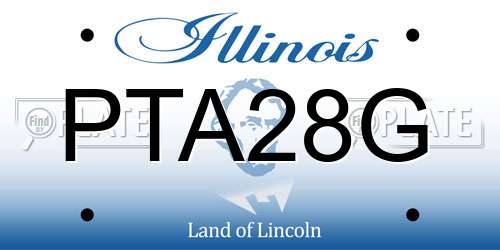 PTA28G Illinois License Plate