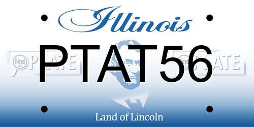 PTAT56 Illinois License Plate