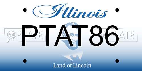 PTAT86 Illinois License Plate