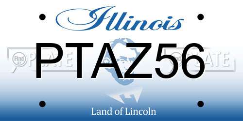PTAZ56 Illinois License Plate