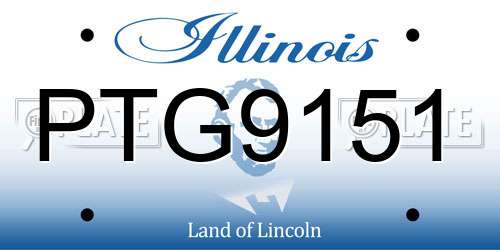 PTG9151 Illinois License Plate