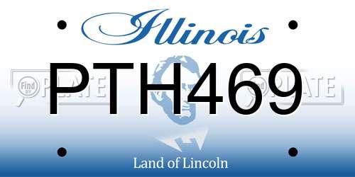 PTH469 Illinois License Plate
