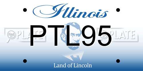 PTL95 Illinois License Plate