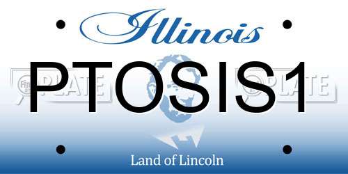 PTOSIS1 Illinois License Plate