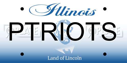 PTRIOTS Illinois License Plate