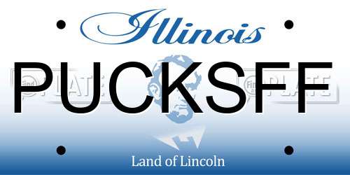PUCKSFF Illinois License Plate