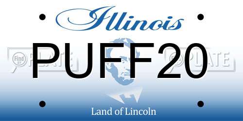 PUFF20 Illinois License Plate