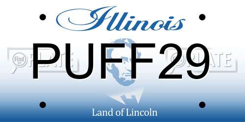 PUFF29 Illinois License Plate