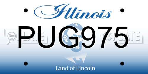 PUG975 Illinois License Plate