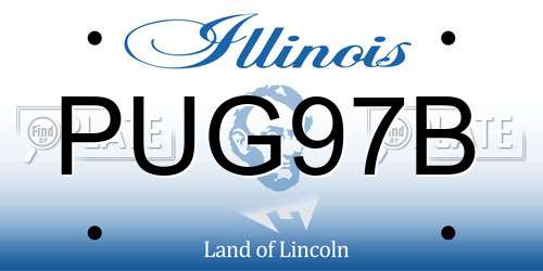 PUG97B Illinois License Plate