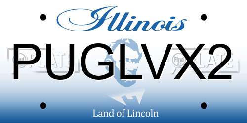 PUGLVX2 Illinois License Plate