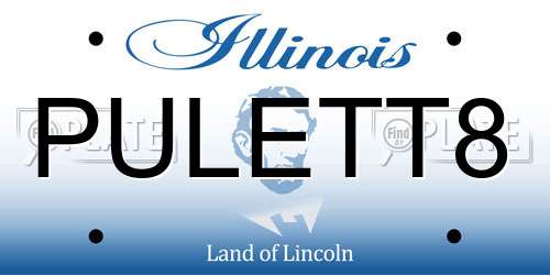 PULETT8 Illinois License Plate