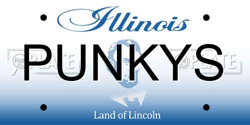 PUNKYS Illinois License Plate