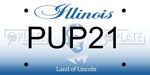 PUP21 Illinois License Plate