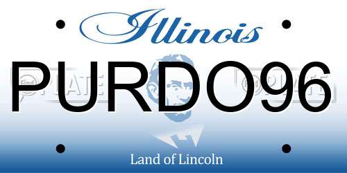 PURDO96 Illinois License Plate