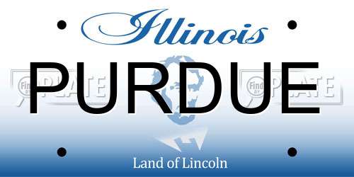 PURDUE Illinois License Plate