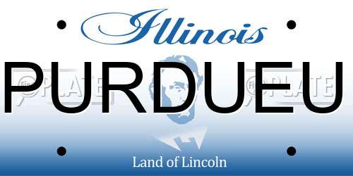 PURDUEU Illinois License Plate