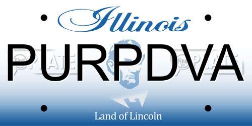 PURPDVA Illinois License Plate