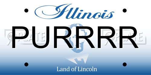 PURRRR Illinois License Plate