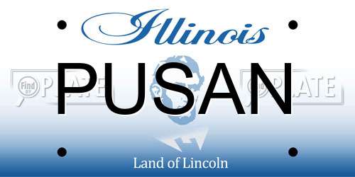 PUSAN Illinois License Plate