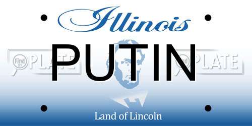 PUTIN Illinois License Plate