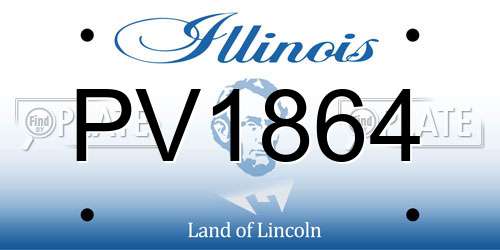 PV1864 Illinois License Plate