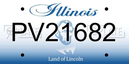 PV21682 Illinois License Plate