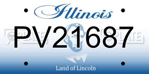 PV21687 Illinois License Plate