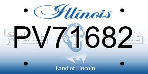 PV71682 Illinois License Plate